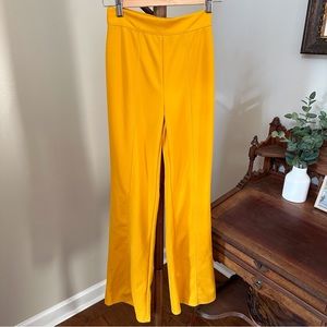 SHEIN Mustard Wide Leg Pants Tall XS